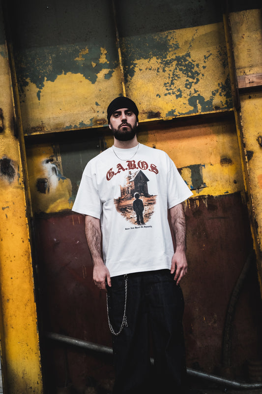White GABOS T-shirt, worn